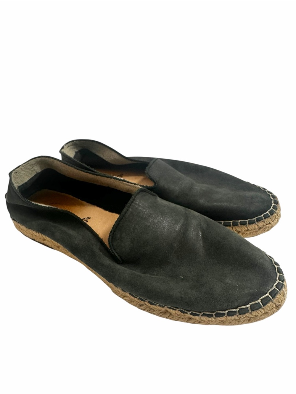 Free People Dark Gray Laurel Canyon Espadrille Shoes Size EUR 37 US 6.5